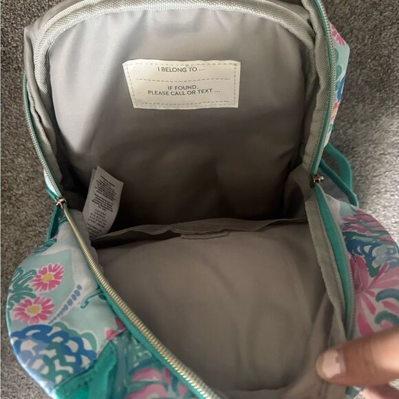 Pottery Barn Kids Lilly Pulitzer Unicorn in Bloom Floral Backpack Sz Small - Picture 7 of 10